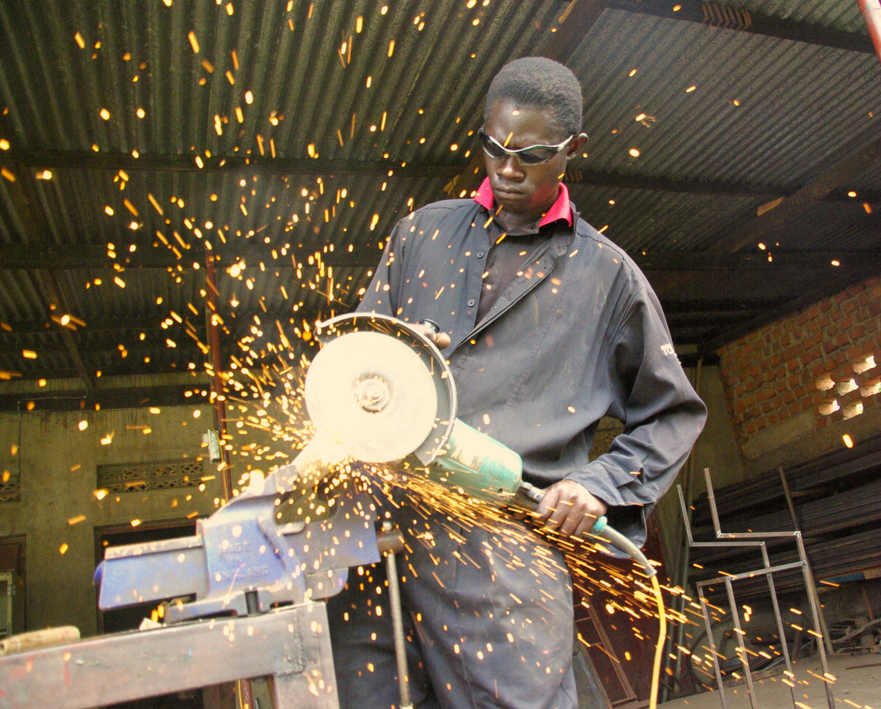 Man with an Angle Grinder